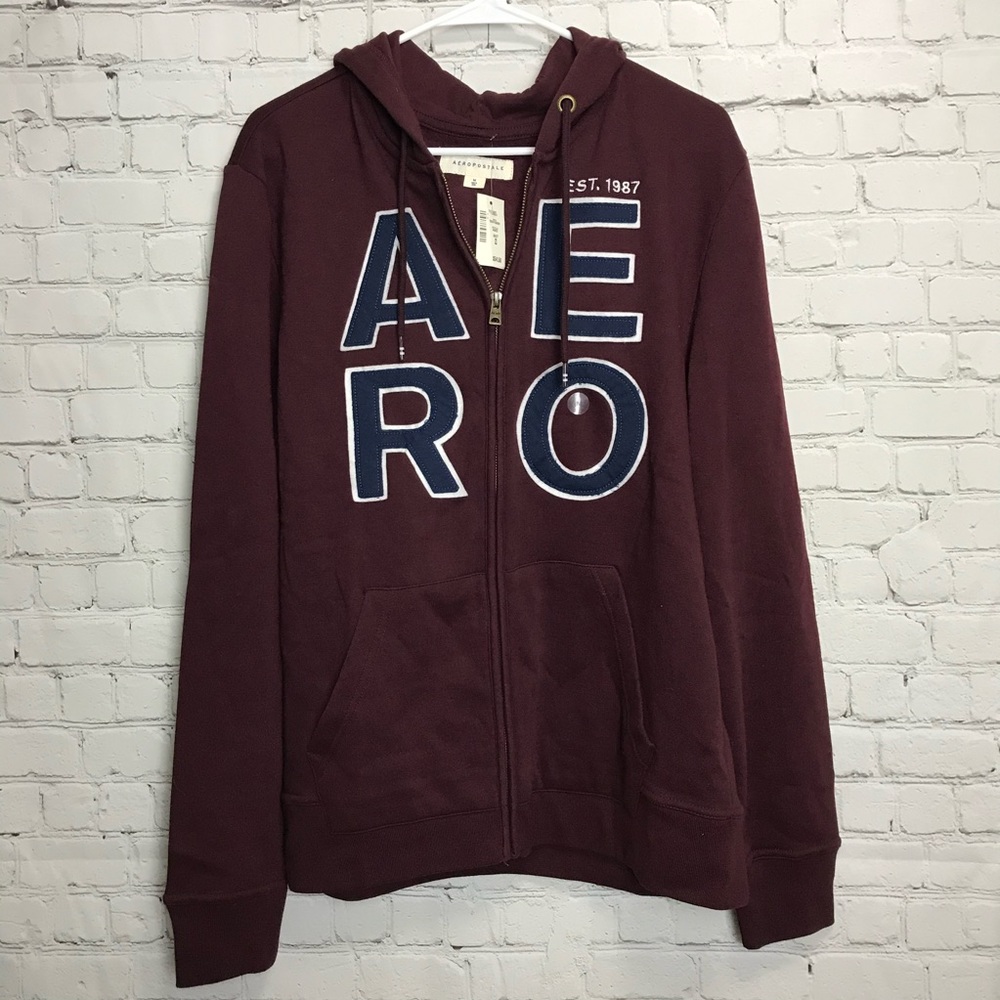 Aeropostale Zip up Logo Hoodie